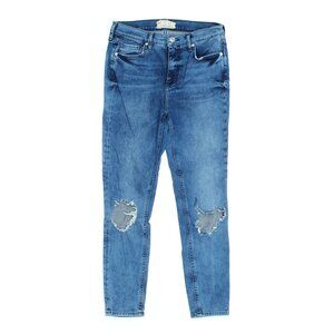 Free People High Rise Waist Skinny Jeans Distressed Size 29